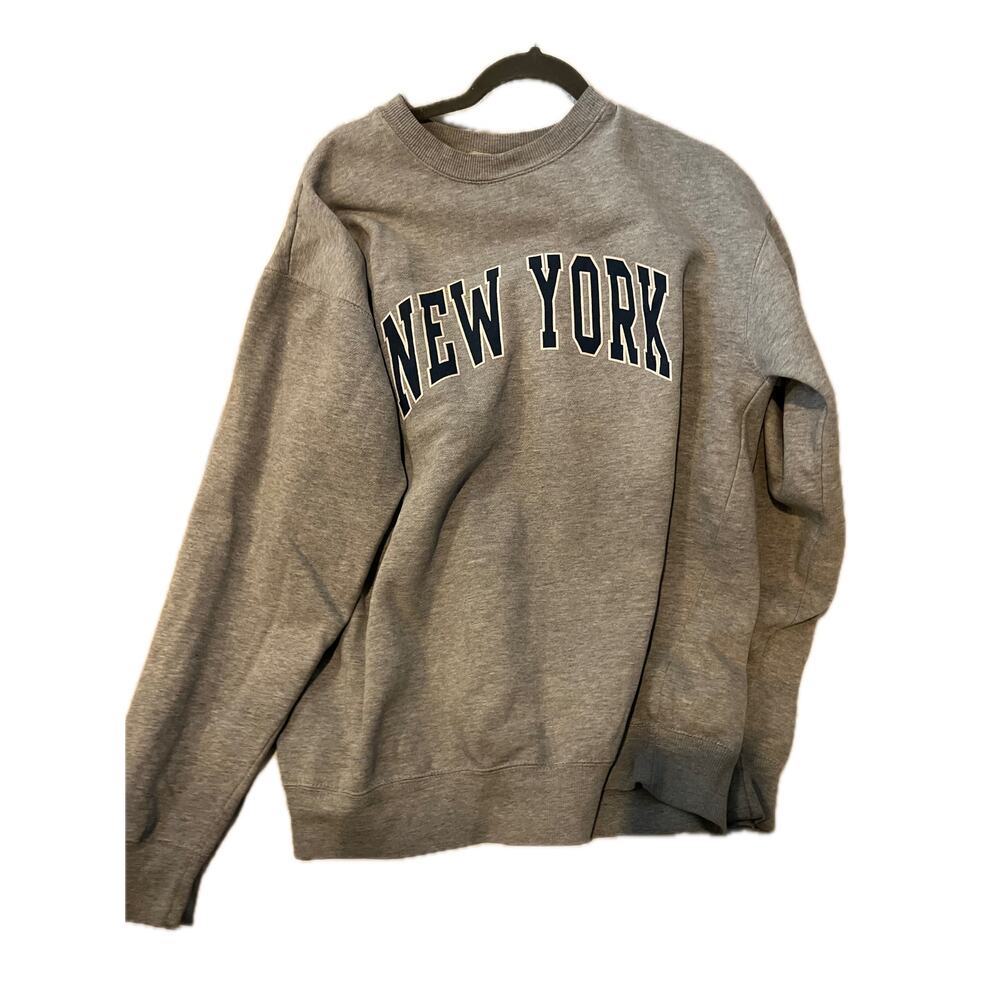 John Galt New York Men's Crewneck Sweatshirt Gray Size XL